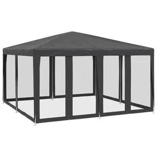 vidaXL Partyzelt mit 8 Mesh-Seitenteilen Anthrazit 4x4 m HDPE - Grau