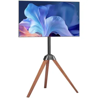 Vevor TV-Ständer mit Stativ 101,6-165,1 cm Schwarz Holz