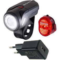 SIGMA SPORT Aura 35USB/Nugget Beleuchtungsset (schwarz mit USB-Netzteil)