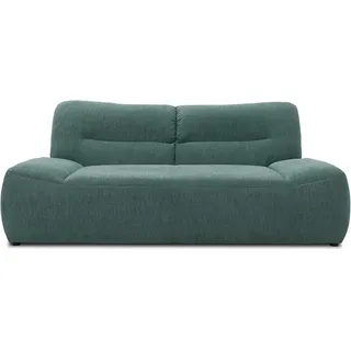 DOMO. collection Sofa Boho, 2-Sitzer Couch im Boho-Style, 2er Sofa, Bigsofa Garnitur Polstersofa, 200 x 109 x 81 cm (BxTxH), Petrol