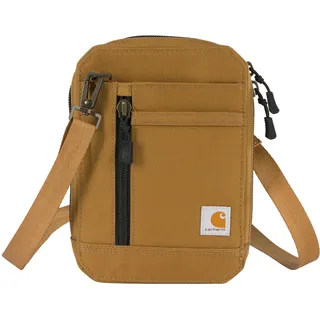 Carhartt Unisex Nylon Duck, Water Resistant Wallet with Adjustable Strap Crossbody-Portemonnaie, Braun Brown