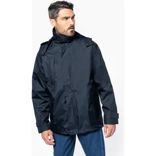 Kariban Herren Parka Winterjacke Mantel Feldjacke Outdoorjacke Warm, Größe:2XL, Farbe:Navy Blau - Navy