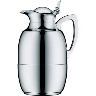 alfi JUWEL TT 1,0l, silber chrome plated, elegante Isolierkanne mit doppelwandigem Edelstahleinsatz, 12h heiß & 24h kalt, ideal als Kaffeekanne, Teekanne