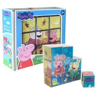 Cefa Toys 88320 Pig Peppa Wutz Puzzle 9 Würfel 20 x 20 x 5 cm