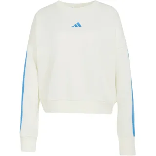 adidas Sweatshirt 3 Stripes Off White/Ray Blue 2XL