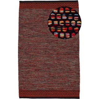 carpetfine Kelim Mia, orange 200x250 cm | Moderner Teppich für Wohn- und Schlafzimmer