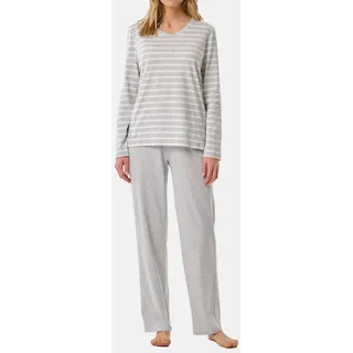 SCHIESSER Damen Casual Essentials Pyjamaset, Silbergrau-Mel._181756, 38 EU