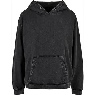 Build Your Brand Acid Washed Oversize Kapuzenpullover Black M