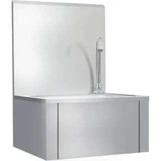 vidaXL Handwaschbecken mit Wasserhahn und Seifenspender Edelstahl