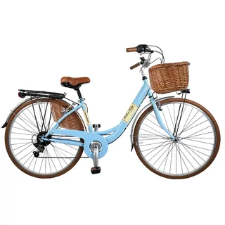 Stadtfahrrad Dolce Vita by Canellini VENERE 28" mit Korb - Hellblau - Blau