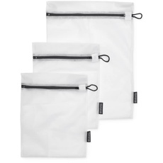 Brabantia - Wäschebeutel - Schützende Mesh-Wäschesäcke - für Ihre Feinwäsche - Einfach zu Bedienen - Spezieller Pull-Tab-Deckel - Wäschezubehör - 3er-Set in 2 Größen - White - 33 x 25 cm / 45 x 33 cm