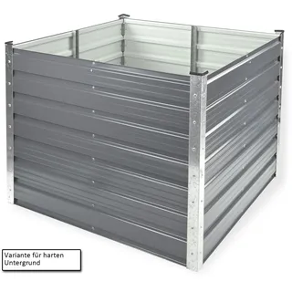 Metall-Hochbeet Rosendaal 99x99x80 cm anthrazit - Grau