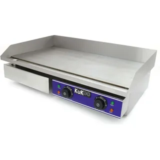 Elektro Grillplatte Bratplatte Elektrogrill Griddleplatte Bräter Griddle Gastro - Silber