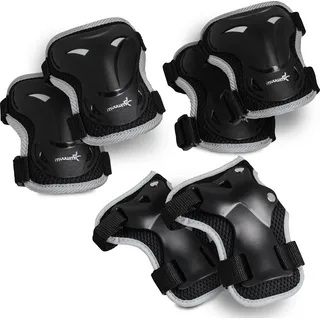 Muuwmi Muuwmi, Inliner-Schützer-Set S - Schwarz, Grau