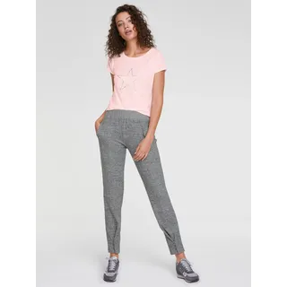 T-Shirt HEINE "T-Shirt", Damen, Gr. 36, rosa (rosé), 100% Baumwolle, unifarben, Rundhals, Shirts T-Shirt