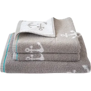 Dyckhoff Maritim, Nautic Handtuch 50 x 100 cm grau