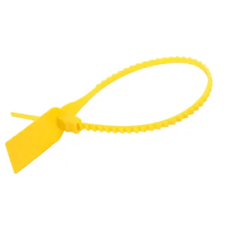 Kunststoffschloss, selbstsichernde Krawatte, selbstsicherndes Etikett, selbstsichernder Anhänger, Reißverschlussbinder - Rot, Gelb