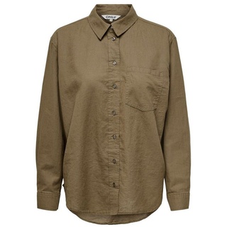 Only Longbluse »ONLTOKYO L/S LINEN BLEND Shirt mit Leinen ONLY Cub M