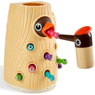 TOP BRIGHT Magnetisches Spielzeug für Kinder, Wurm Fangen Spiel ab 2 Jahre