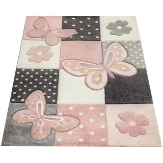 Paco Home Cosmo 220 Kinderteppich 120 x 170 cm Rosa/Mehrfarbig