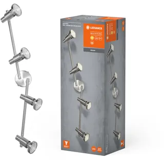 LEDVANCE LED Spotlight 4-flammig rund grau