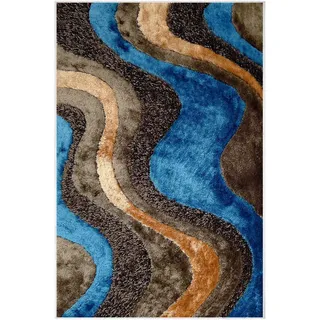 Homemania Bedruckter Teppich Flow 1, Bedruckt, Mehrfarbig, Polyamid, 80 x 200 cm