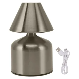 3W stufenlose Dimmung Touch-Tisch-Desktop-Lampe 1800mAh kabellose 3-Farben-wiederaufladbare Nachttischleuchte für Bar Silber