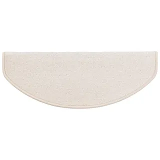 Esposa Stufenmatte , Creme , Textil, Leder , Veloursleder , Uni , halbrund , 65x23.5 cm , Made in Germany , für Fußbodenheizung geeignet, rutschfest, pflegeleicht, strapazierfähig , Teppiche und Böden, Schmutzfangmatten, Stufenmatten