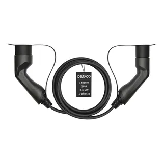 deltaco Typ 2 Ladekabel 3 m