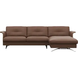 FLEXLUX Ecksofa »Glow bequem und komfortabel durch hochwertigen Sitzaufbau, L-Form«, Modernes skandinavisches Design FLEXLUX Old Chestnut Brown