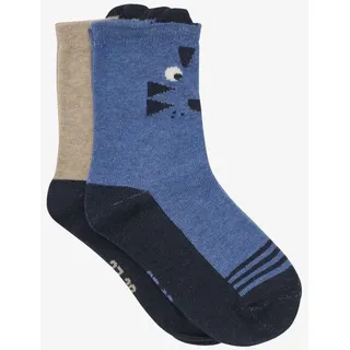 Minymo Socks w. 3D Effect (2-pack) deep navy (7795) 27\30