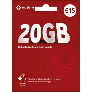 Vodafone Pay As You Go £15 SIM