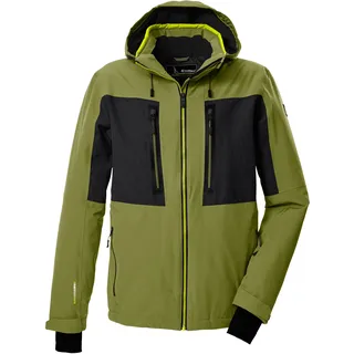 KILLTEC Herren Skijacke/Funktionsjacke mit abzipbarer Kapuze und Schneefang KSW 47 MN SKI JCKT, pistazie, XL,