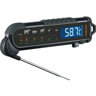 LASERLINER Bratenthermometer 19 cm Leder schwarz