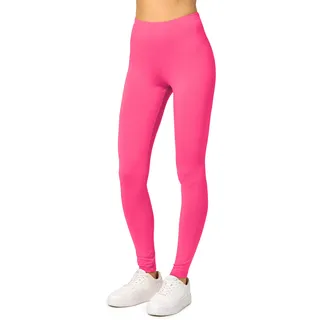 Merry Style Damen Lange Leggings aus Viskose MS10-143 (Rosa, M)