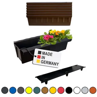 Paletten Blumenkasten 6er-Set Braun Einsatz zum an- & Einhängen Pflanzkasten