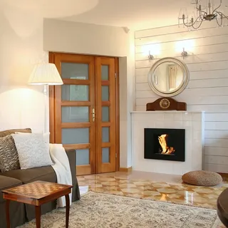 Kratki Wandkamin Quat schwarz