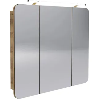 Fackelmann Spiegelschrank Einzelartikel Asteiche 90 cm mit Softclose Türen