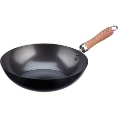 WECOOK Wok, 2 Schichten, Gusseisen, Schwarz, 24 cm