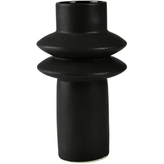 AM Design Dekovase »Tischvase aus Keramik, Höhe ca. 24,5 cm« Keramikvase, Dekoobjekt, Vase für Blumen, schwarz