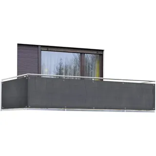 Maximex Balkon-Sichtschutz ANTHRAZIT UNI - Witterungsbeständiger Sichtschutz für den Balkon, Polyethylen, 85 x 500 cm, Anthrazit