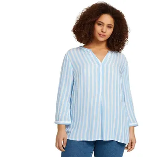 Tom Tailor 1024917 Bluse - Bleu White Stripe - 48