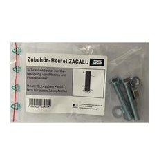 ZacAlu Schrauben-Kit Zubehörbeutel für Aluminium Zaunpfosten