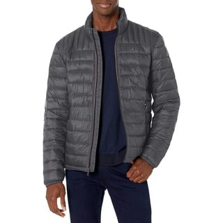 Tommy Hilfiger Herren Men's Water Resistant Ultra Loft Down Alternative Puffer Jacket Daunenalternative Mantel, Anthrazit, M