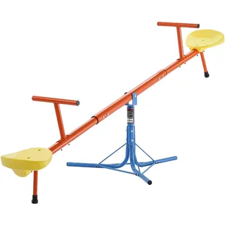 Vevor Kinderwippe, 45,4 kg Tragkraft pro Sitz, Gartenwippe mit 3-zackigen Stützbeinen, Schaukelwippe, Karussellwippe, 360 Grad drehbar, Spielplatzgerät für Kinder ab 3 Jahren, 1905x620x660 mm