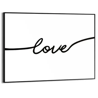 Poster REINDERS "Love", schwarz (farbe bild(er): schwarz, weiß), B:40cm H:30cm T:1,6cm, MDF, Bilder, Poster