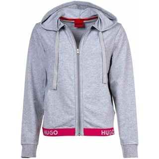 HUGO Damen Sporty Logo_jacket Loungewear Jacket, Medium Grey, XXL EU