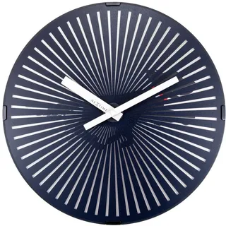 Nextime Wanduhr , Schwarz , Kunststoff , 30.5x30.5x6 cm , RoHS, Ce , Dekoration, Uhren, Wanduhren