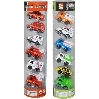 Fahrzeuge in der Röhre, 6 Stück MIX (Spielzeug, Fahrzeuge)