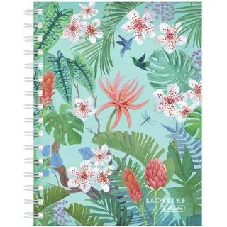Herlitz Spiralboutiquebuch A5, Motiv: Ladylike Jungle, 100 Blatt kariert, 1 Stück